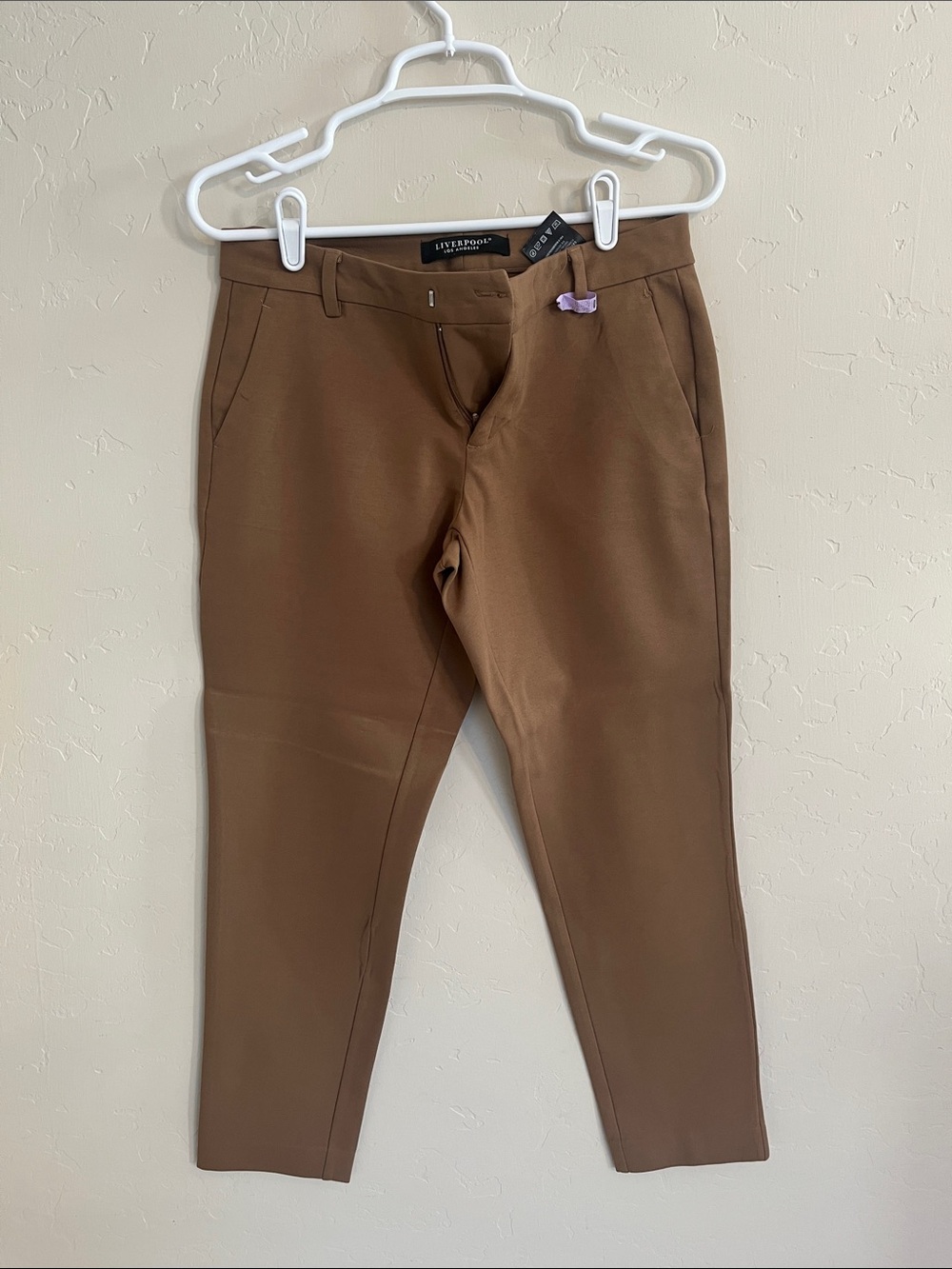 Liverpool Women's Brown Ankle Crop Dress Pants